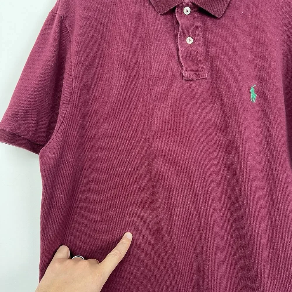 Polo Ralph Lauren Custom Slim Fit Collared Casual Polo Shirt Mens Size‎ XL Golf